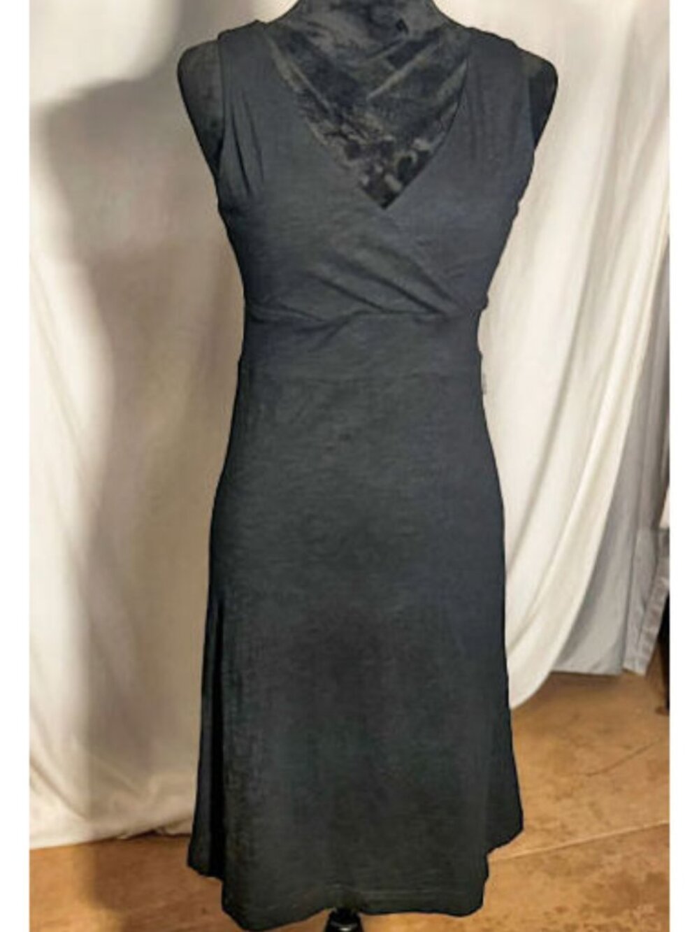 Eddie Bauer Black Knit Dress, Sleeveless, Small